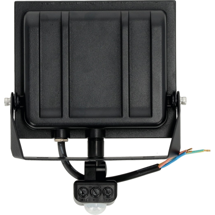 LED strålkastare med sensor LED/50W/230V 6500K IP44 svart