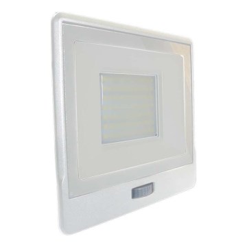 LED strålkastare med sensor LED/50W/230V 6500K IP65 vit