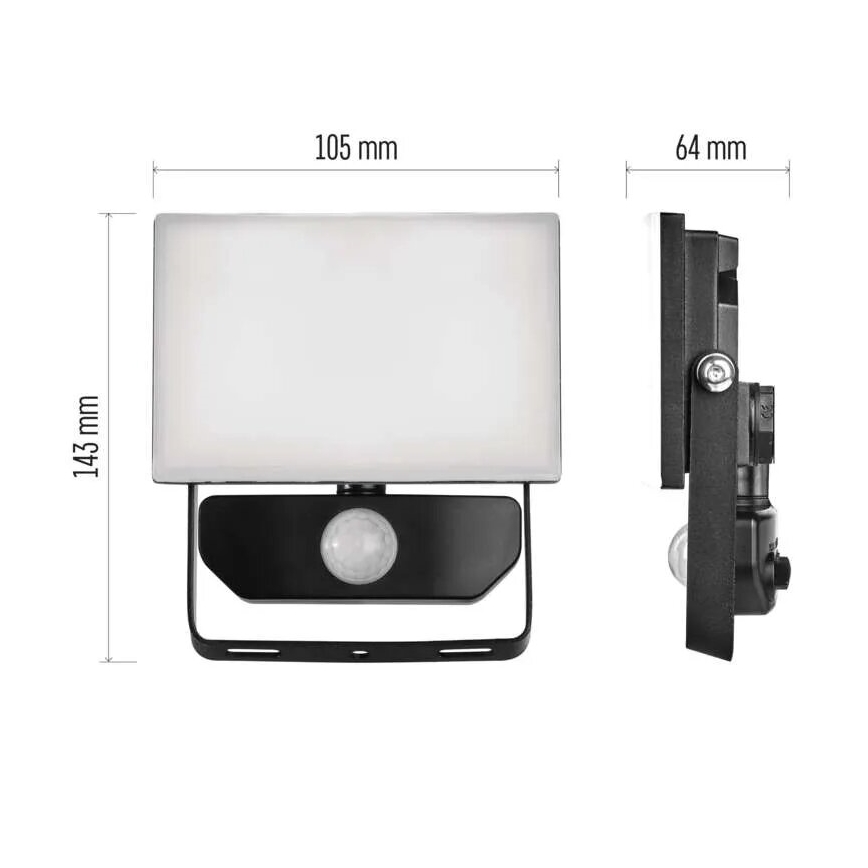 LED strålkastare med sensor TAMBO LED/10W/230V 4000K IP54