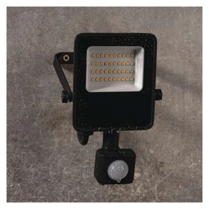 LED strålkastare med sensor VISIO LED/20W/230V 4000K IP65