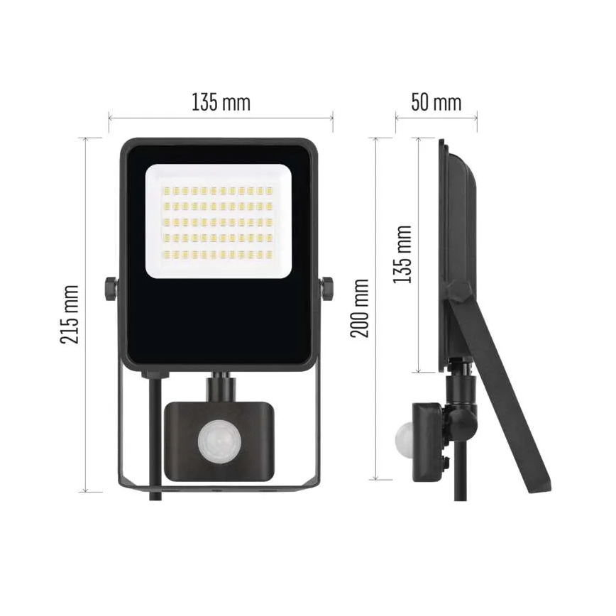 LED strålkastare med sensor VISIO LED/30W/230V 4000K IP65