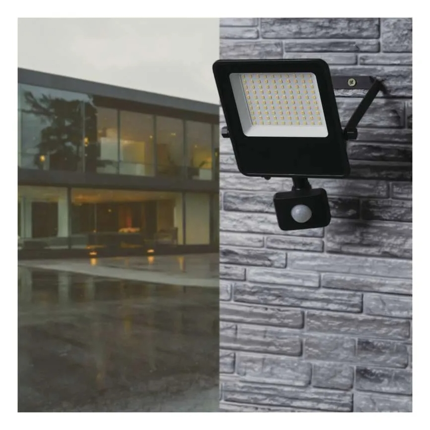 LED strålkastare med sensor VISIO LED/50W/230V 4000K IP65