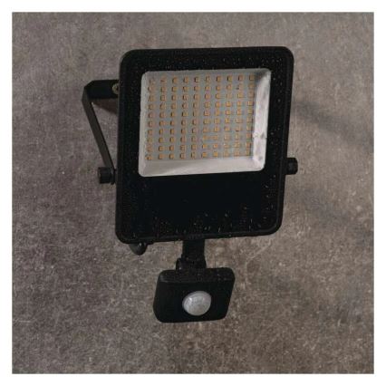 LED strålkastare med sensor VISIO LED/50W/230V 4000K IP65