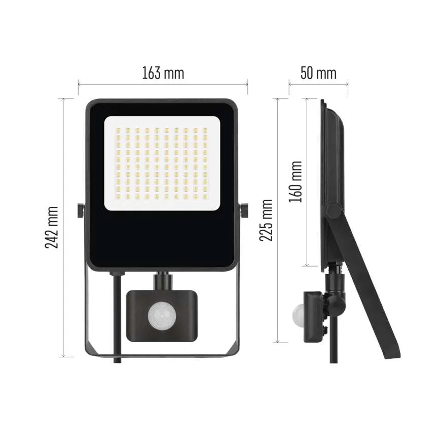 LED strålkastare med sensor VISIO LED/50W/230V 4000K IP65