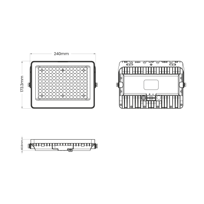 LED-strålkastare med solpanel FOCUS 100W/15000 mAh 3,2V 6000K IP65 + fjärrkontroll