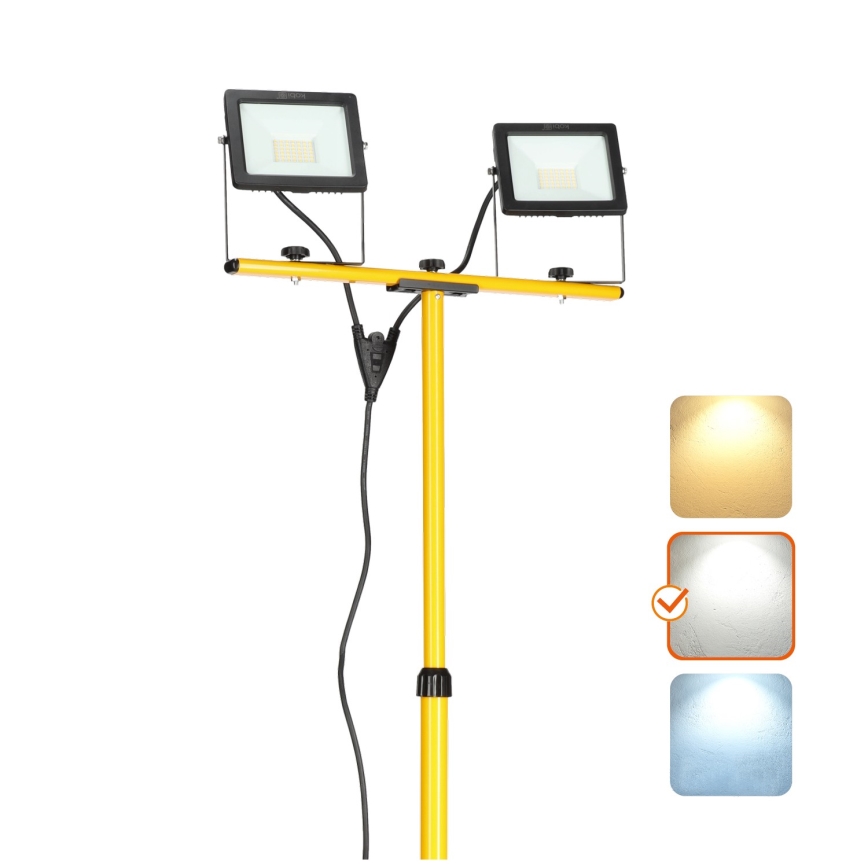 LED Strålkastare med stativ 2xLED/30W/230V IP65