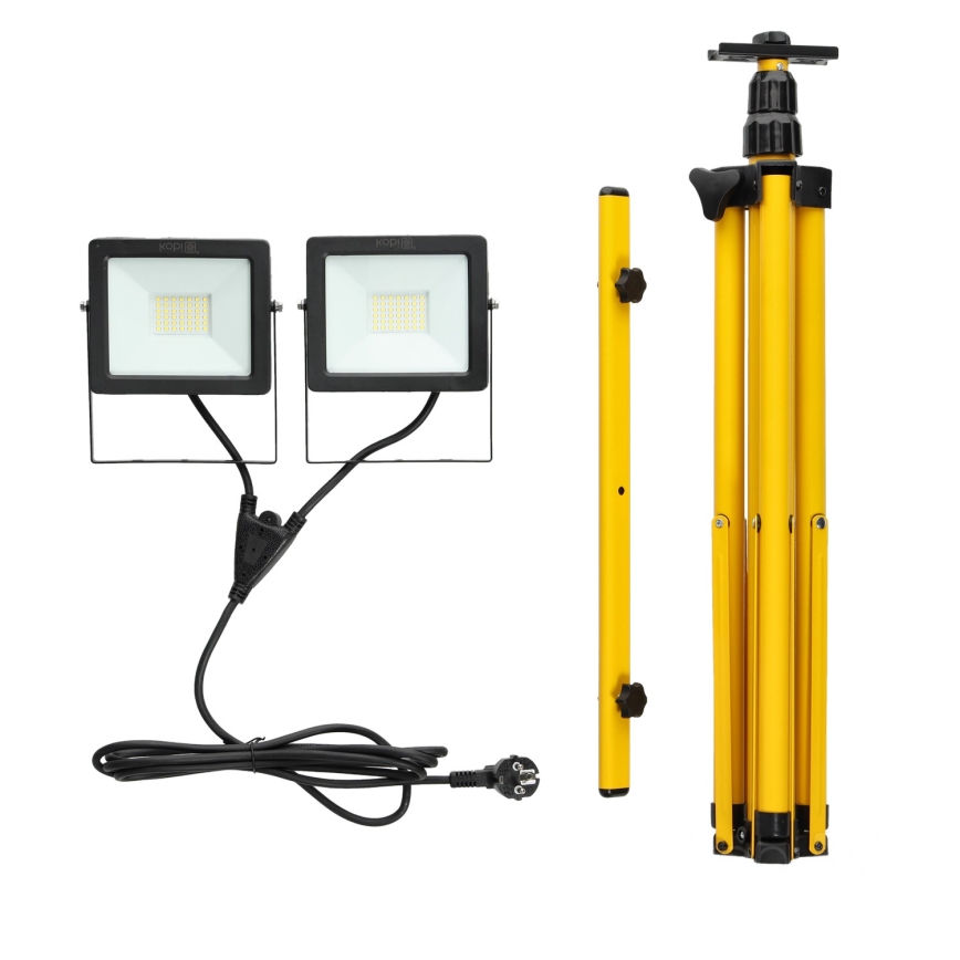 LED Strålkastare med stativ 2xLED/30W/230V IP65
