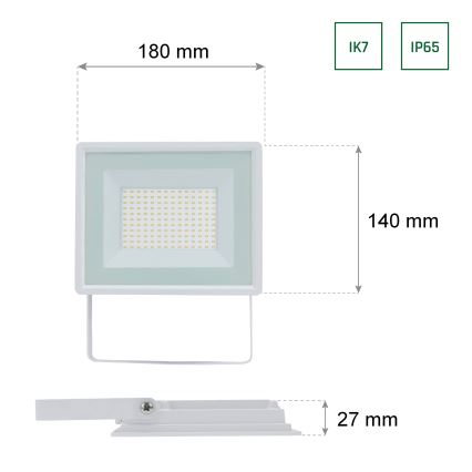 LED strålkastare NOCTIS LUX 3 LED/50W/230V IP65 vit