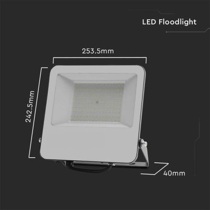 LED Strålkastare SAMSUNG CHIP LED/100W/230V 4000K IP65 svart