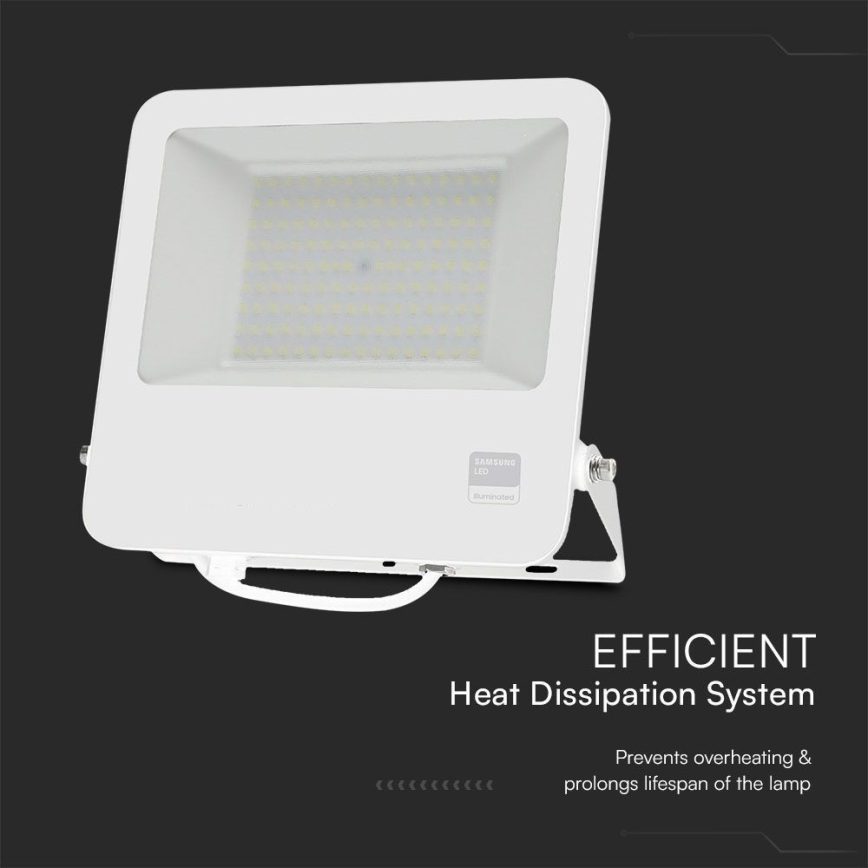 LED Strålkastare SAMSUNG CHIP LED/100W/230V 6400K IP65 vit