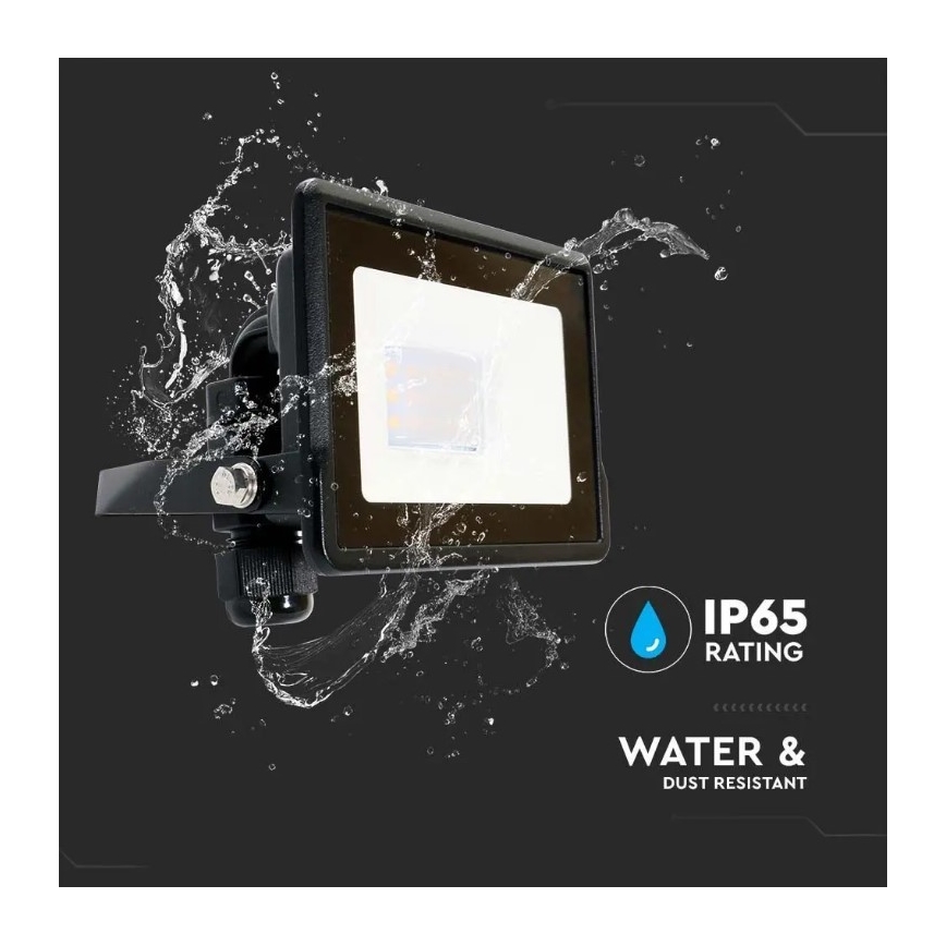 LED Strålkastare SAMSUNG CHIP LED/10W/230V IP65 6500K svart