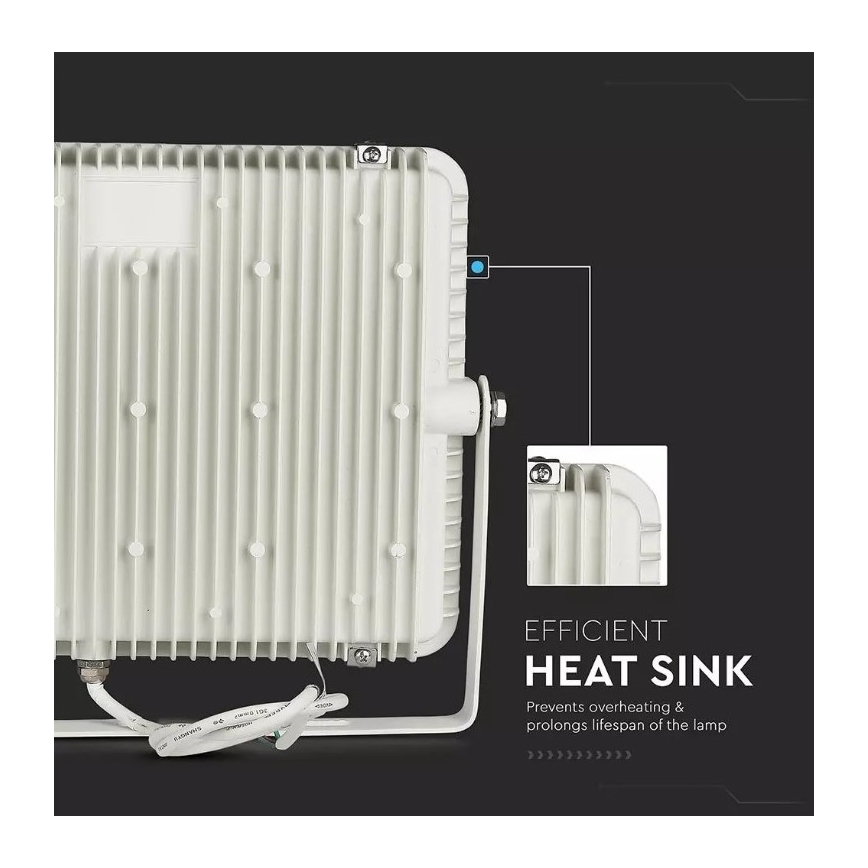 LED strålkastare  SAMSUNG CHIP LED/150W/230V 3000K IP65 vit 