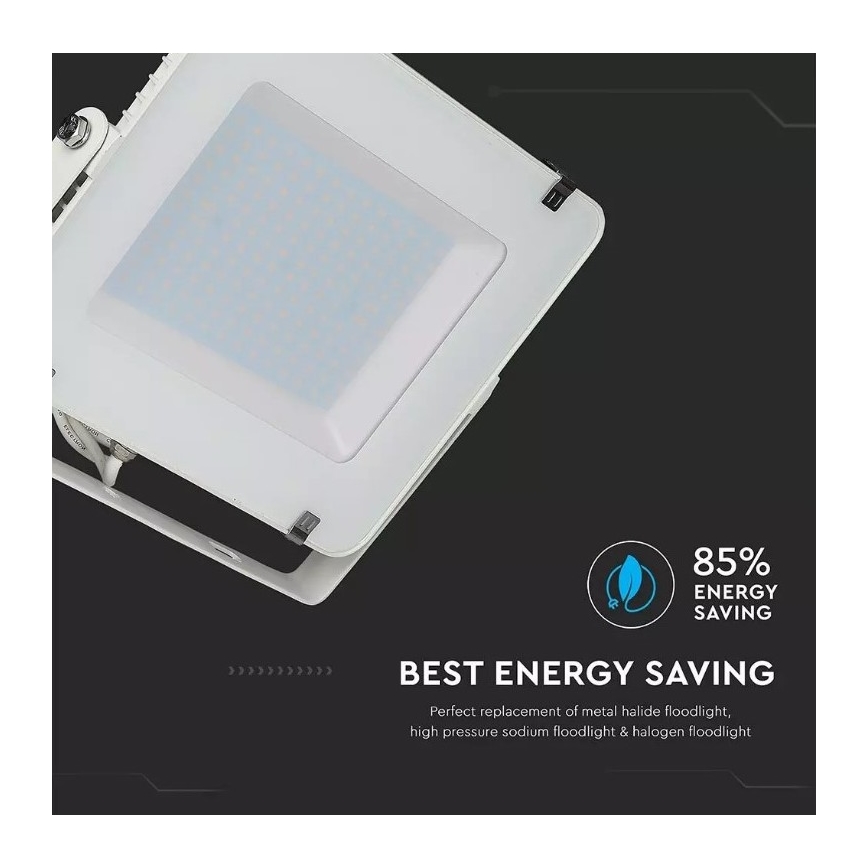 LED strålkastare  SAMSUNG CHIP LED/150W/230V 3000K IP65 vit 