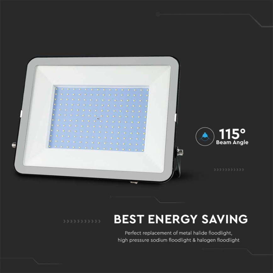 LED strålkastare SAMSUNG CHIP LED/300W/230V 6500K IP65 svart