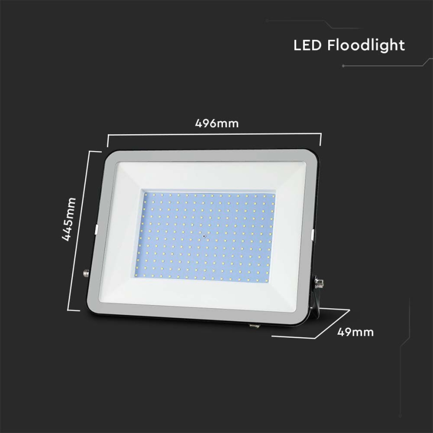 LED strålkastare SAMSUNG CHIP LED/300W/230V 6500K IP65 svart