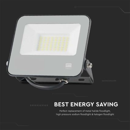 LED Strålkastare SAMSUNG CHIP LED/30W/230V 4000K IP65 svart