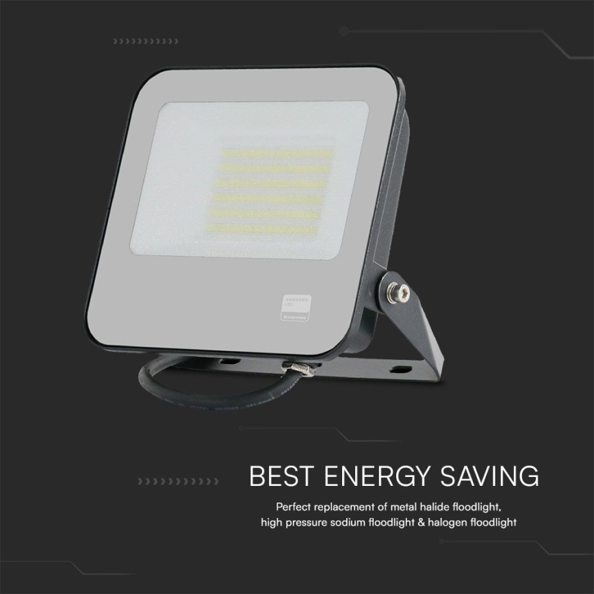 LED Strålkastare SAMSUNG CHIP LED/50W/230V 4000K IP65 svart