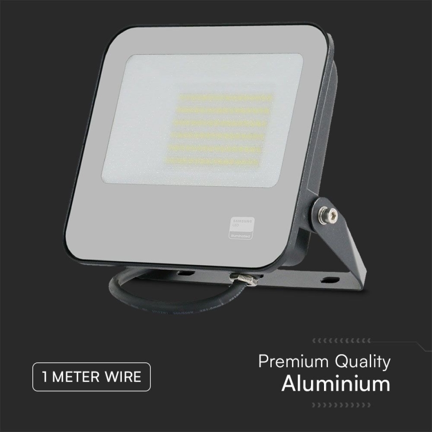 LED Strålkastare SAMSUNG CHIP LED/50W/230V 4000K IP65 svart