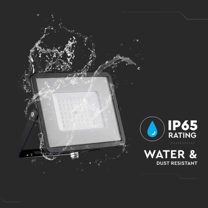LED Strålkastare SAMSUNG CHIP LED/50W/230V 6500K IP65 svart