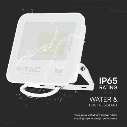 LED Strålkastare SAMSUNG CHIP LED/50W/230V 6500K IP65 vit