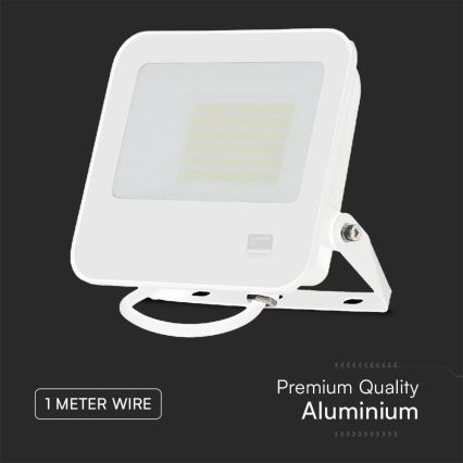 LED Strålkastare SAMSUNG CHIP LED/50W/230V 6500K IP65 vit