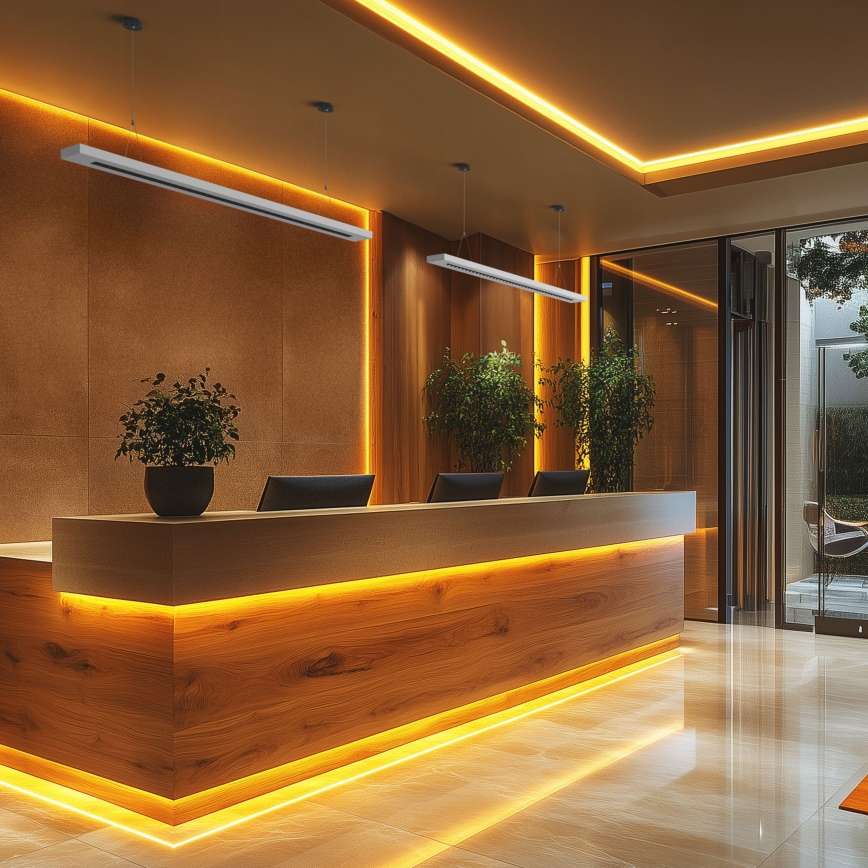 LED Tak/Pendellampa PLANK LED/20/30/40W/230V 2700/4000/6000K CRI 90 vit