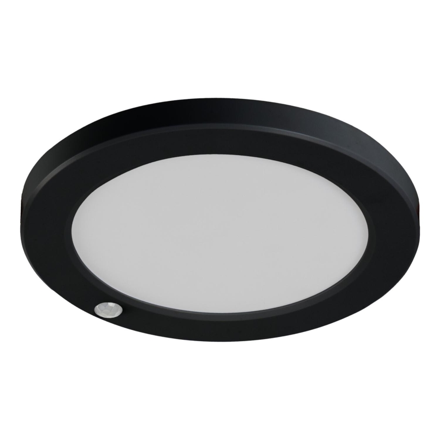 LED Tak/upphängd taklampa med rörelsedetektor 2i1 ERGA LED/17W/230V 3000/4000/6500K svart