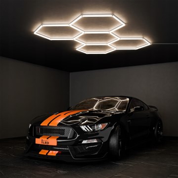 LED takarmatur HEXAGON LED/192W/85-265V 4000K 298x209 cm CRI 90 IP54 vit