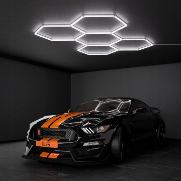 LED takarmatur HEXAGON LED/192W/85-265V 6500K 298x209 cm CRI 90 IP54 vit