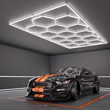 LED-takarmatur HEXAGON LED/696W/85-265V 6500K 484x243 cm CRI 90 IP54 vit