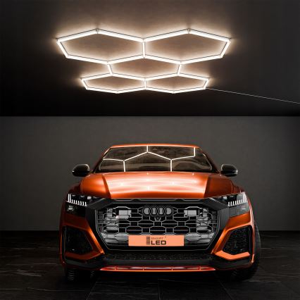 LED takarmatur HEXAGON LED/192W/85-265V 4000K 298x209 cm CRI 90 IP54 vit