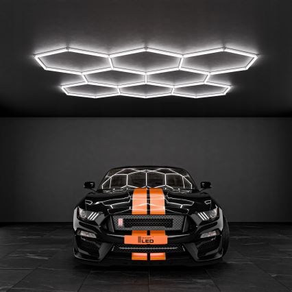 LED taklampa HEXAGON LED/280W/85-265V 6500K 313x298 cm CRI 90 IP54 vit