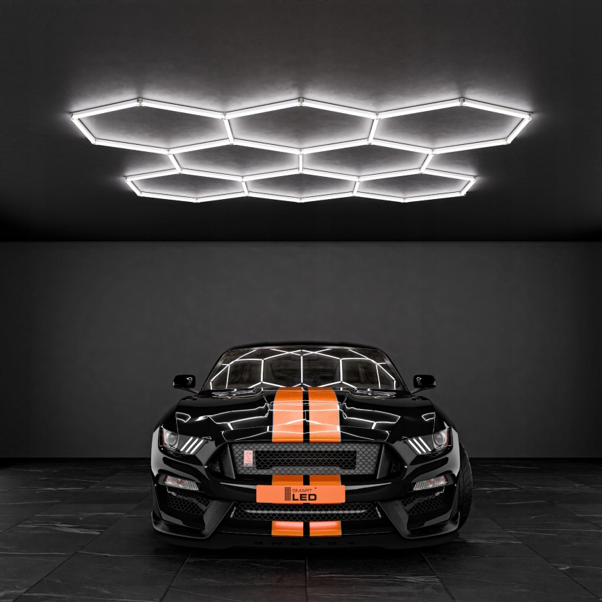 LED taklampa HEXAGON LED/280W/85-265V 6500K 313x298 cm CRI 90 IP54 vit