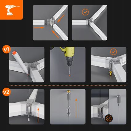 LED taklampa HEXAGON LED/280W/85-265V 6500K 313x298 cm CRI 90 IP54 vit