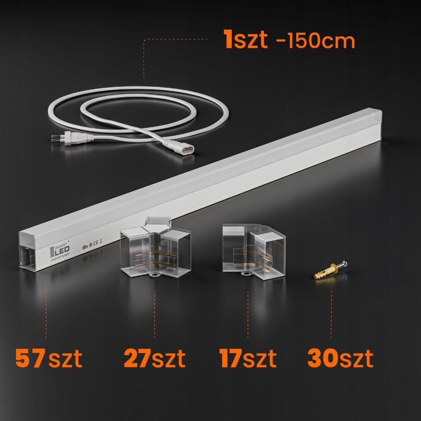LED taklampa HEXAGON LED/456W/85-265V 4000K 522x298 cm CRI 90 IP54 vit