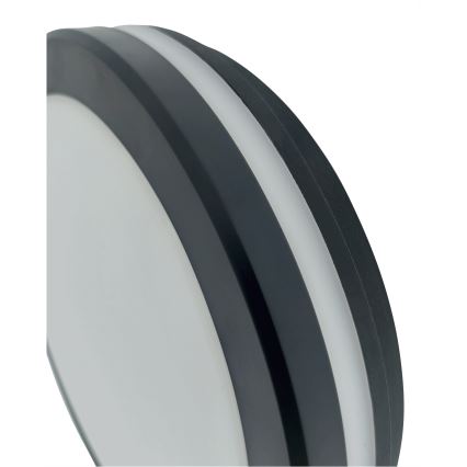 LED badrumstaklampa med rörelsesensor LED/20W/230V 3000/4000/6500K Ø 23 cm IP54 antracit