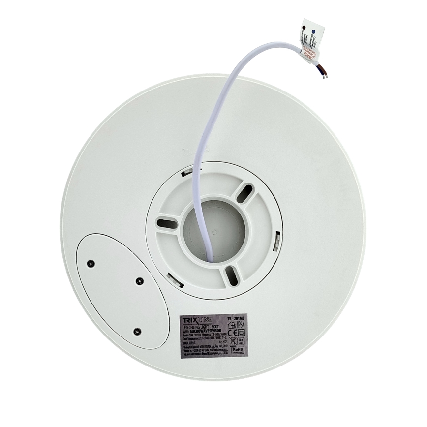 LED taklampa för badrum med rörelsesensor LED/20W/230V 3000/4000/6500K Ø 23 cm IP54 vit