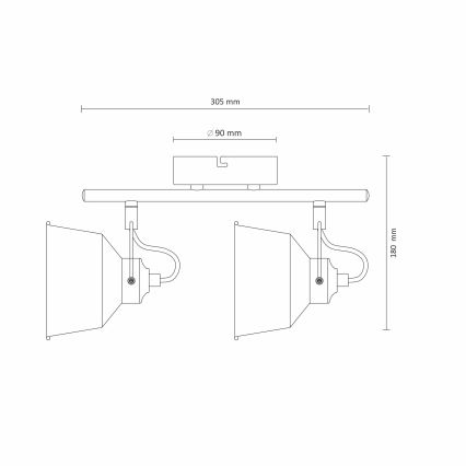 LED Takbelysning  2xE14/8W/230V