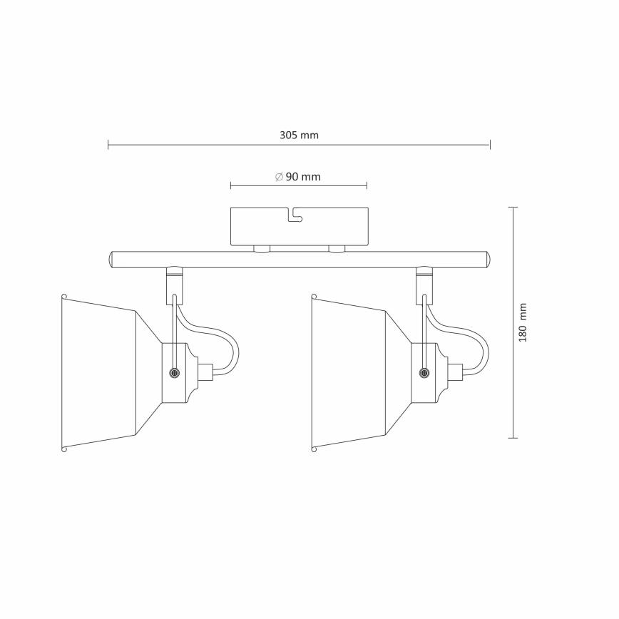 LED Takbelysning  2xE14/8W/230V