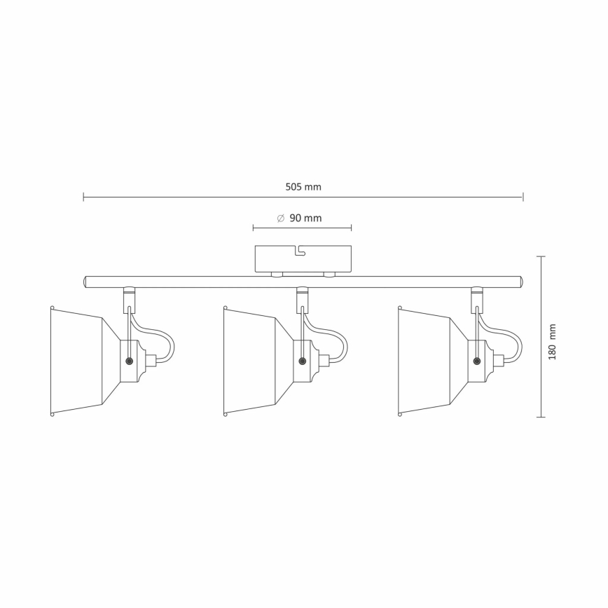 LED Takbelysning 3xE14/8W/230V