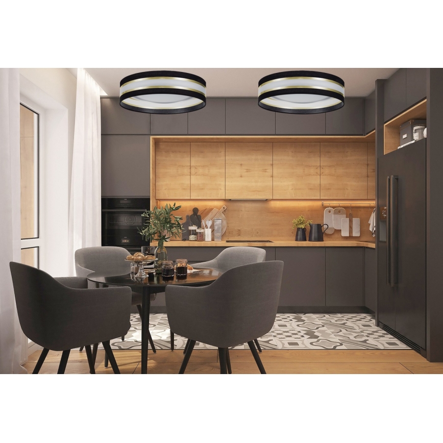 LED Takbelysning CORAL GOLD 1xLED/24W/230V svart/guld
