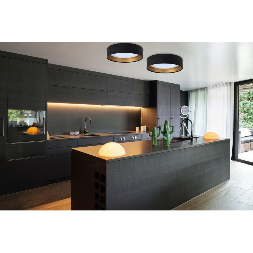 LED Takbelysning GALAXY 1xLED/24W/230V svart/guld