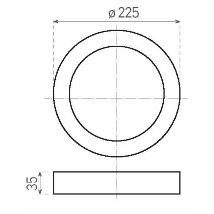 LED Takbelysning LED/18W/230V