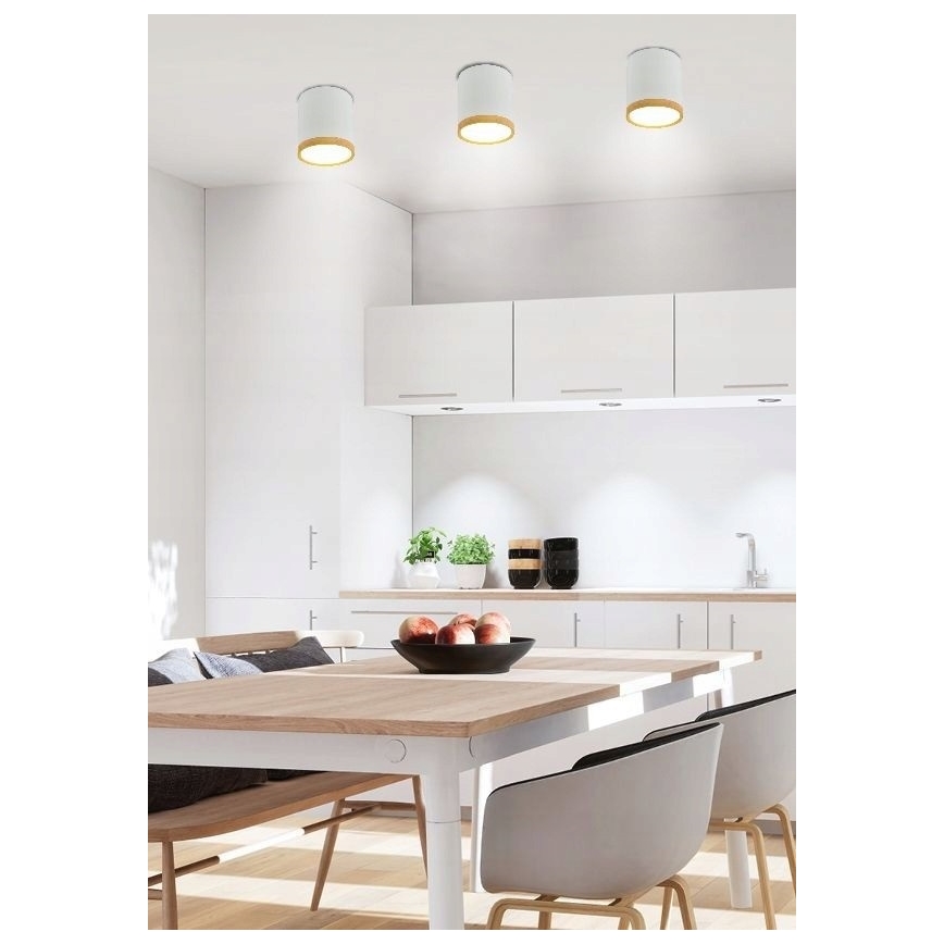 LED Takbelysning TUBA LED/5W/230V vit/beige