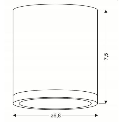 LED Takbelysning TUBA LED/5W/230V vit/beige