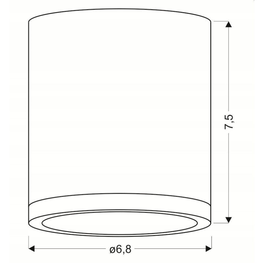 LED Takbelysning TUBA LED/5W/230V vit/beige