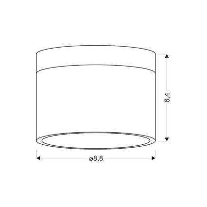 LED Takbelysning TUBA LED/9W/230V vit/svart