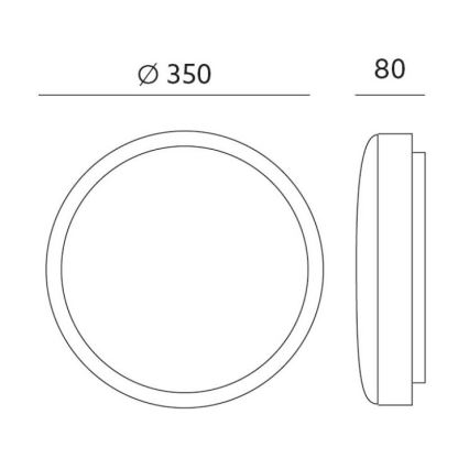 LED Takbelysning ZOE LED/24W/230V IP44 svart