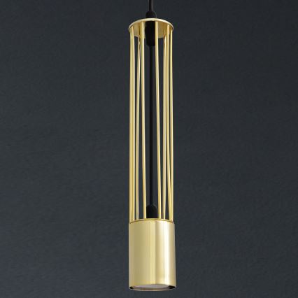 LED Takkkrona på ett snöre  BARS 1xGU10/4,8W/230V gold