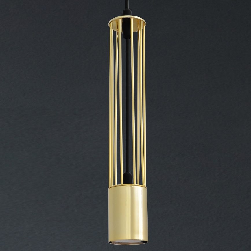 LED Takkkrona på ett snöre  BARS 1xGU10/4,8W/230V gold